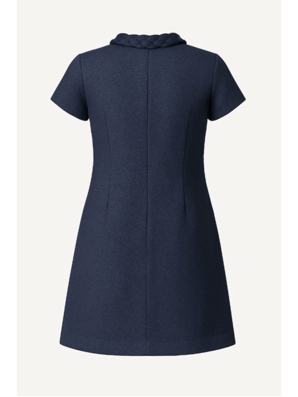 Navy Mini Dress with Golden-Silver Buttons Size Medium - Picture 4 of 9